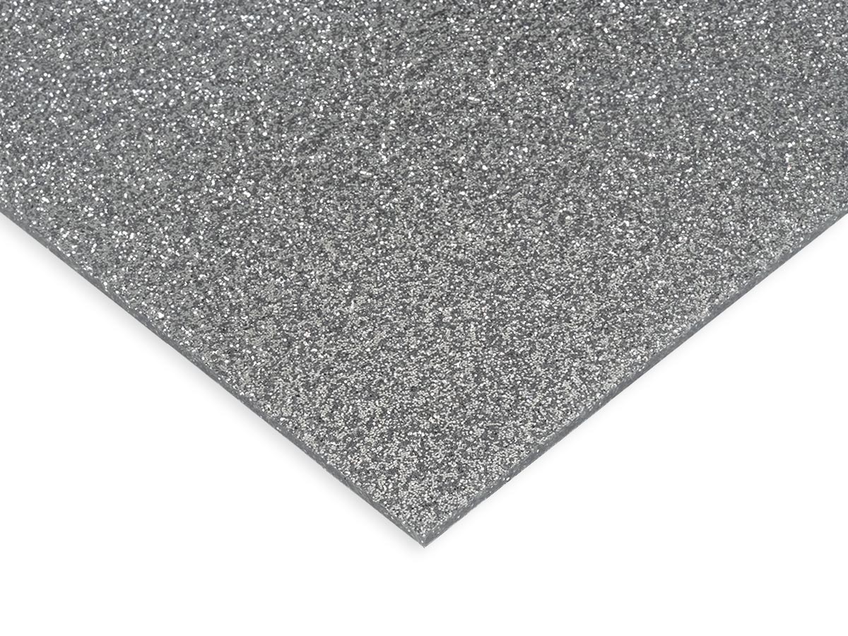 Acrylic Glitter Sheet Silver